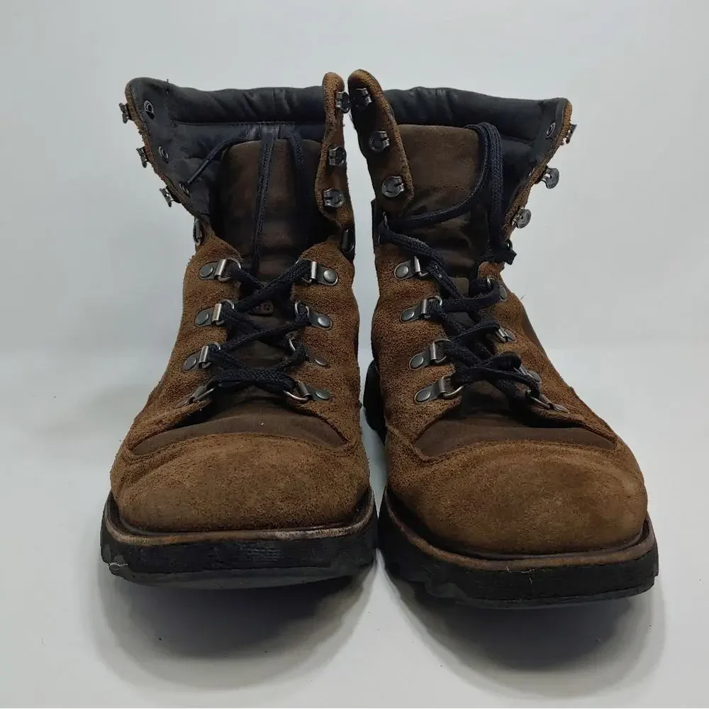 Sorel Mad Mukluk Lace Up Boot‎ NM1926 Brown Black Waterproof 8.5 EU 42 Leather